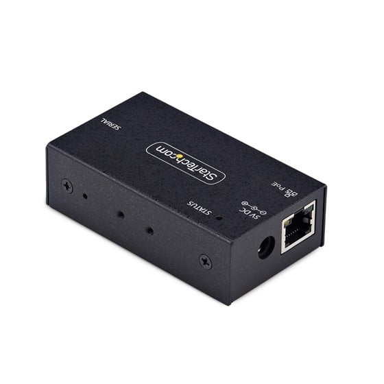 Adaptador Serie a Ethernet - Conversor RJ45 LAN IP a DB9 RS232 - Servidor de Dispositivos Serie Remotos de 1 Puerto PoE 802.3af 