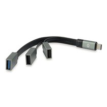 HUBBIES01G hub de interfaz USB 3.2 Gen 2 (3.1 Gen 2) Type-C 5000 Mbit/s Gris