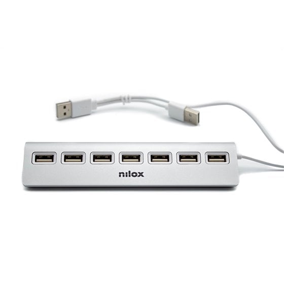HUB sobremesa de aluminio con 7 puertos USB 2.0