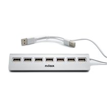 HUB sobremesa de aluminio con 7 puertos USB 2.0