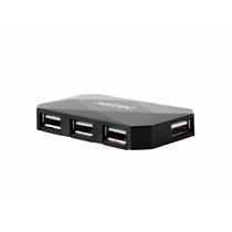 NHU-0647 hub de interfaz USB 2.0 480 Mbit/s Negro