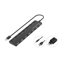 HUBBIES08BP hub de interfaz USB 2.0 480 Mbit/s Negro