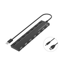 HUBBIES08B hub de interfaz USB 2.0 480 Mbit/s Negro