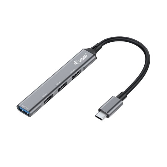 128961 hub de interfaz USB 3.2 Gen 1 (3.1 Gen 1) Type-C 5000 Mbit/s Negro, Gris