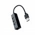 Hub USB 2.0 con 4 Puertos de USB 2.0, USB-A/M-USB 2.0/H, Negro, 15 cm