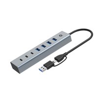 HUBBIES20G hub de interfaz USB 3.2 Gen 1 (3.1 Gen 1) Type-C 5000 Mbit/s Gris