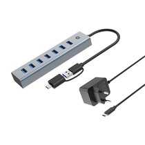 HUBBIES21GP hub de interfaz USB 3.2 Gen 1 (3.1 Gen 1) Type-A 5000 Mbit/s Gris
