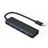 UHB-CM-U3P4P-01 hub de interfaz USB 3.2 Gen 1 (3.1 Gen 1) Type-C Negro