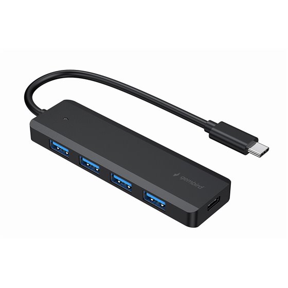 UHB-CM-U3P4P-01 hub de interfaz USB 3.2 Gen 1 (3.1 Gen 1) Type-C Negro