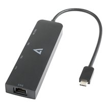 Adaptador Ethernet 2.5 G USB-C macho a USB A hembra x 2, USB-C hembra x1, RJ45 hembra x1 negro