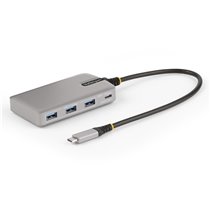 Hub Ladrón USB-C de 4 Puertos con Modo Alt de DP para USB-C y Salida de Vídeo de 4K 60Hz - 3x USB-A - 1x USB Tipo C - PD 100W - 