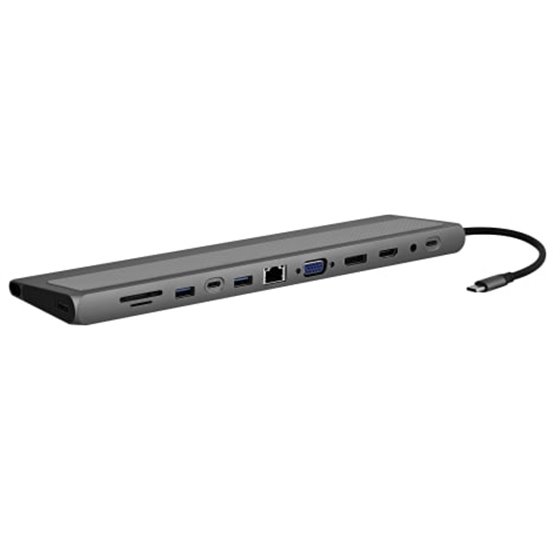 DSMST12V2 hub de interfaz USB Tipo C 5000 Mbit/s Aluminio