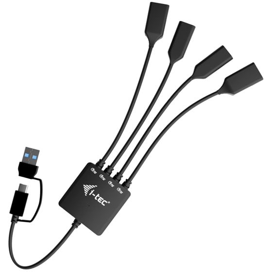 USB-C/USB-A Cable HUB 4 port (2x USB-C, 2x USB-A)