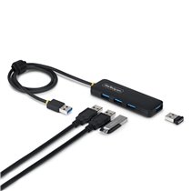 Hub USB-A de 4 Puertos - 5 Gbps - Ladrón USB Alimentado por el Bus USB - Concentrador de 4 Puertos - Plástico PCR - Cable de 61c