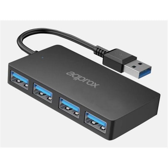 APPC49V2 hub de interfaz USB 3.2 Gen 1 (3.1 Gen 1) Type-A 5000 Mbit/s Negro