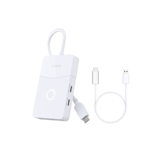 DUP-501 hub de interfaz USB 3.2 Gen 1 (3.1 Gen 1) Type-C 5000 Mbit/s Blanco
