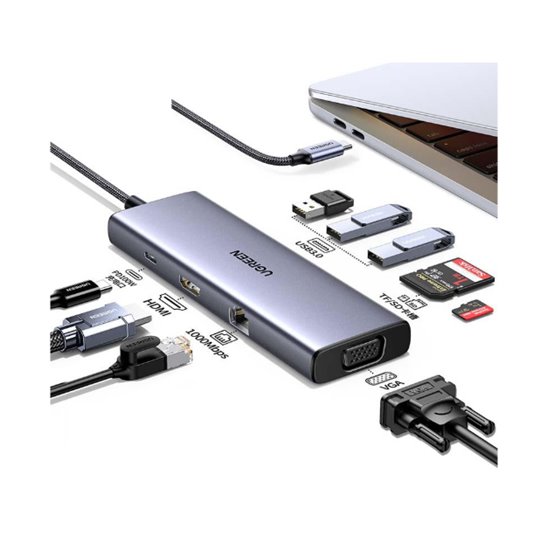 Revodok USB-C 6-IN-1 Hub met 4K HDMI USB Tipo C 10000 Mbit/s