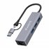 EW1159 hub de interfaz USB 3.2 Gen 1 (3.1 Gen 1) Type-A + Type-C 5000 Mbit/s Gris