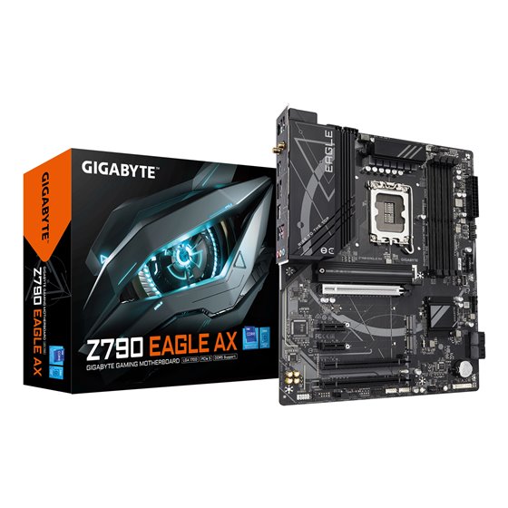 Z790 EAGLE AX Placa base - Soporta CPUs Intel Core de 14ª generación, VRM digital de 12+1+1 fases, hasta 7600MHz DDR5 (OC), 3xPC