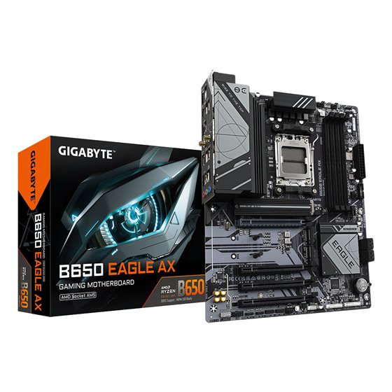 B650 EAGLE AX Placa base - AMD Ryzen serie 9000, VRM de 12+2+2 fases, hasta 7600 MHz DDR5 (OC), 1xPCIe 5.0 + 2xPCIe 4.0 M.2, LAN