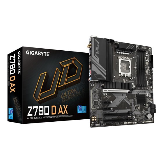 Z790 D AX Placa base - Soporta CPUs Intel Core de 14ª generación, VRM digital de 12+1+1 fases, hasta 7600MHz DDR5 (OC), 3xPCIe 4