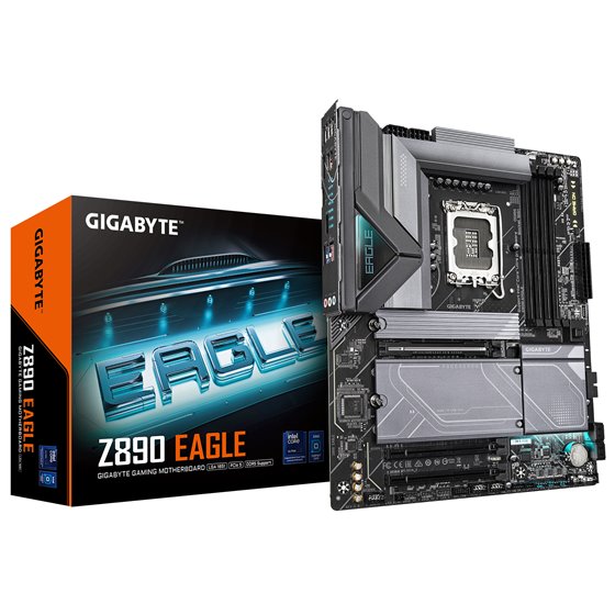 Z890 EAGLE Placa Base - Compatible con CPUs Intel Core Ultra (Serie 2), VRM de 14+1+2 fases, hasta 8800MHz DDR5 (OC), 1x PCIe 5.