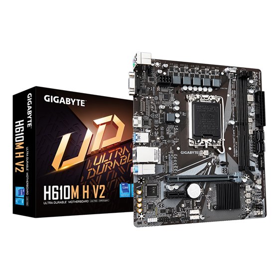 H610M H V2 Placa base - Compatible con procesadores Intel Core 14th CPUs, 4+1+1 Hybrid Digital VRM, up to 5600MHz DDR5, 1xPCIe 3