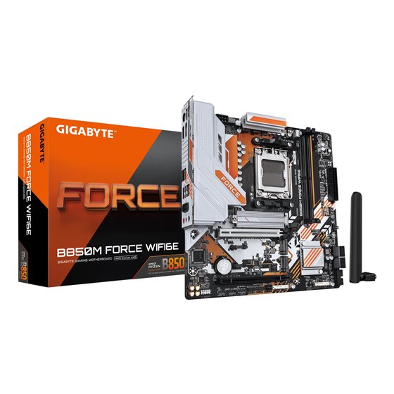 B850M FORCE WIFI6E Placa Base – Compatible con procesadores AMD Ryzen serie 9000, VRM digital de 8+2+2 fases, hasta 9600 MHz DDR