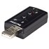Tarjeta de Sonido 7,1 Virtual USB Externa Adaptador Conversor