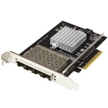Tarjeta de Red SFP+ 10G SFP+ con 4 Puertos - Adaptador Convergente SFP+ Abierto Intel XL710 - NIC PCIe 10 Gigabit Ethernet - Tar