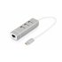 Concentrador USB 2.0 de 3 puertos y adaptador LAN Fast Ethernet con conexión Type-C™