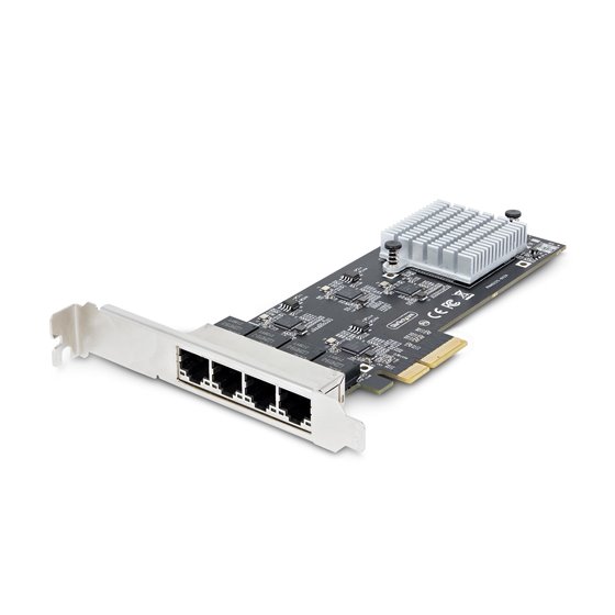 Tarjeta PCI Express de Red Ethernet 4 Puertos NBASE-T 2,5G - NIC I225-V - Tarjeta de Red de 4 Puertos para Ordenador de Sobremes