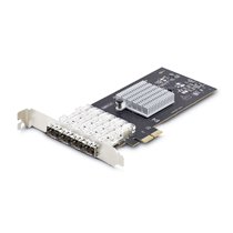 Tarjeta PCIe 2.1x2 (Compatible con x4, x8 y x16) de Red de Fibra Óptica/Cobre Ethernet 1Gb SFP de 4 Puertos - Chipset Controlado