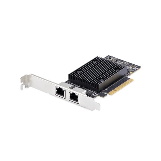 Tarjeta de Red Ethernet PCIe de 2 Puertos RJ45 de 10Gb - Adaptador de Red Ethernet de RJ45 Doble 10GBase-T - Tarjeta NIV - Chips