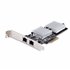 Tarjeta PCI Express Adaptadora de Red Ethernet de 2 Puertos RJ45 - Tarjeta de Red para Servidores o PCs - con Soporte para Trama