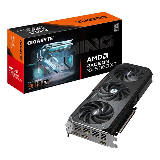 Radeon RX 9060 XT GAMING OC 8G Tarjeta Gráfica - 8GB GDDR6, 128bit, PCI-E 5.0, 3320 MHz Frecuencia del núcleo, 2 x DisplayPort, 
