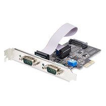 Tarjeta Serie PCIe de 2 Puertos - Tarjeta Serial PCI Express de 2 Puertos DB9 RS232/RS422/RS485 -Incluye Brackets de Perfil Bajo