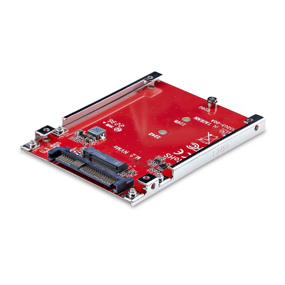 Adaptador M.2 a U.3 para SSDs M.2 NVMe - Conversor Adaptador de Host de Unidad M.2 PCIe a U.3 de 2,5 (SFF-TA-1001) - Cumple con 