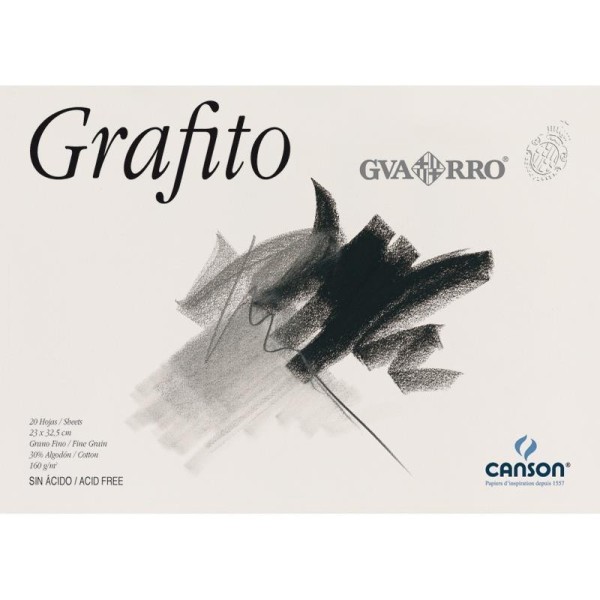 Bloc Encolado CANSON Grafito Din-A4 160 g. x20 Hojas