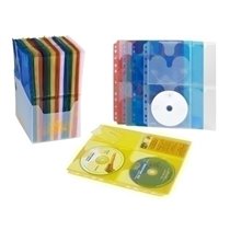 FUNDA CD/DVD CARCHIVO A4 11 TL.COLORES - Pack de 10 unidades