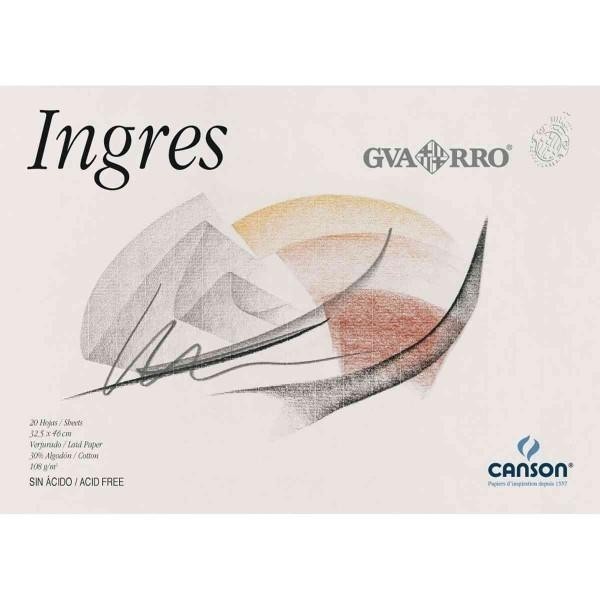 Bloc Encolado CANSON Ingres Din-A3+ 108 g. x20 Hojas