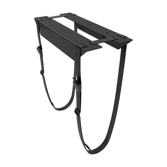Soporte para CPU Debajo de Escritorio con Correa, Negro