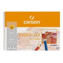 Bloc Espiral Dibujo CANSON Basik Din-A3+ Liso 150 g. x20 Hojas