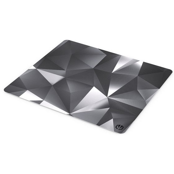 Crystal Black L Alfombrilla de ratón para juegos Negro, Blanco