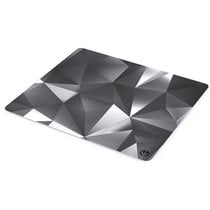 Crystal Black L Alfombrilla de ratón para juegos Negro, Blanco