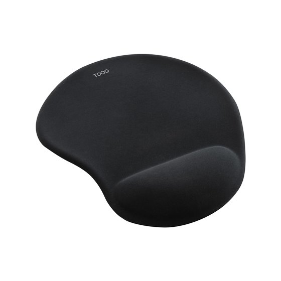Alfombrilla para ratón ergonómica con reposamuñecas de gel, Negro