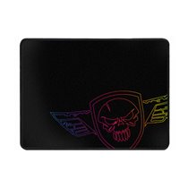 Darkskull - XL Alfombrilla de ratón para juegos Negro, Azul, Rojo, Amarillo
