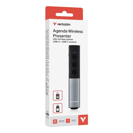32366 apuntador inalámbricos RF Negro, Plata