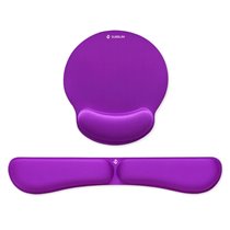 Pack Ergo Memoryflex – Conjunto de alfombrilla para ratón y reposamuñecas para teclado Púrpura