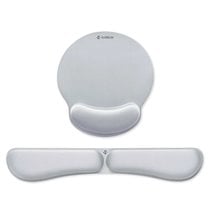 Pack Ergo Memoryflex – Conjunto de alfombrilla para ratón y reposamuñecas para teclado Plata